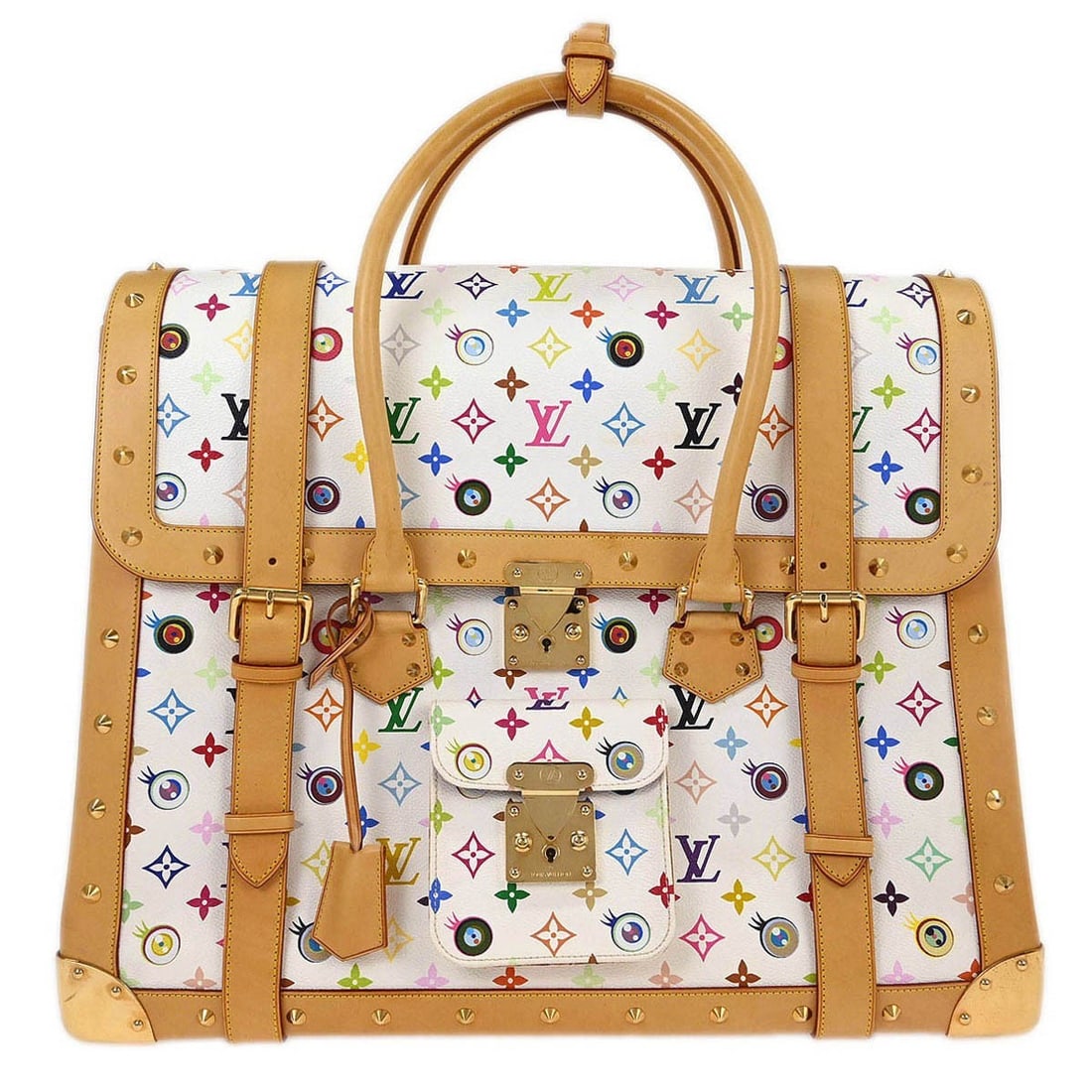 Louis Vuitton White Eye Love Monogram Sac Gigantic Handbag M92057: Louis Vuitton White Eye Love Monogram Sac Gigantic Handbag M92057 Discover the elegance of the Louis Vuitton White Eye Love Monogram Sac Gigantic Handbag, model M92057. This spacious handbag features 