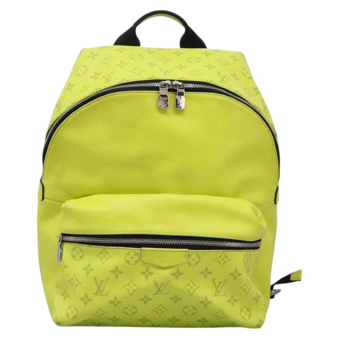 Yellow Discovery Backpack by Louis Vuitton Monogram Taigarama Leather: Yellow Discovery Backpack by Louis Vuitton Monogram Taigarama Leather The Louis Vuitton Discovery Backpack Monogram Taigarama is a unisex leather backpack in yellow, designed for versatile daily use. 