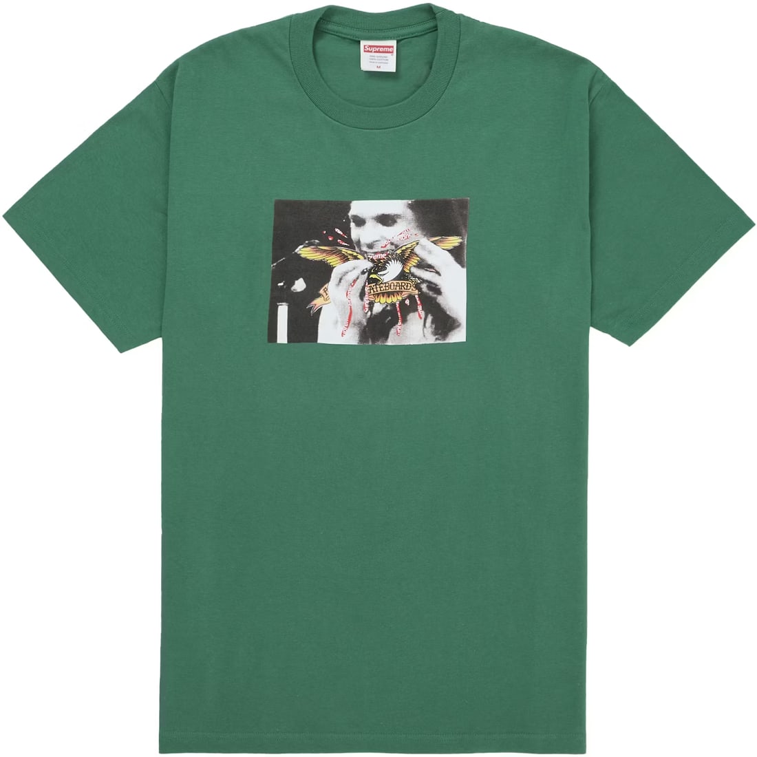 Ozzy Graphic T-Shirt in Light Pine by Supreme and Antihero Collaboration: Ozzy Graphic T-Shirt in Light Pine by Supreme and Antihero Collaboration This Supreme x Antihero Ozzy Light Pine Tee features a bold Ozzy-themed graphic combined with Antihero's signature style, set o