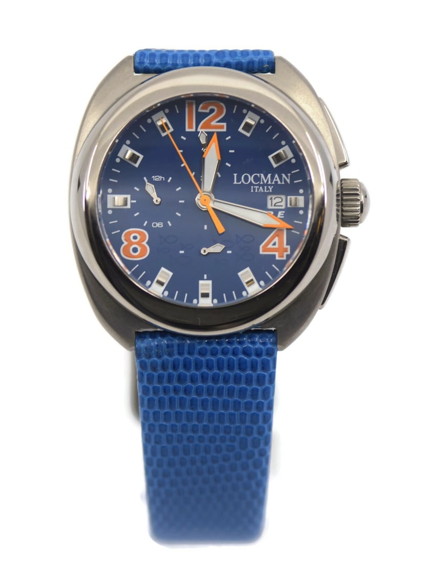 Mare 38mm Titanium Quartz Wristwatch with Leather Band by Locman (1 of 3)