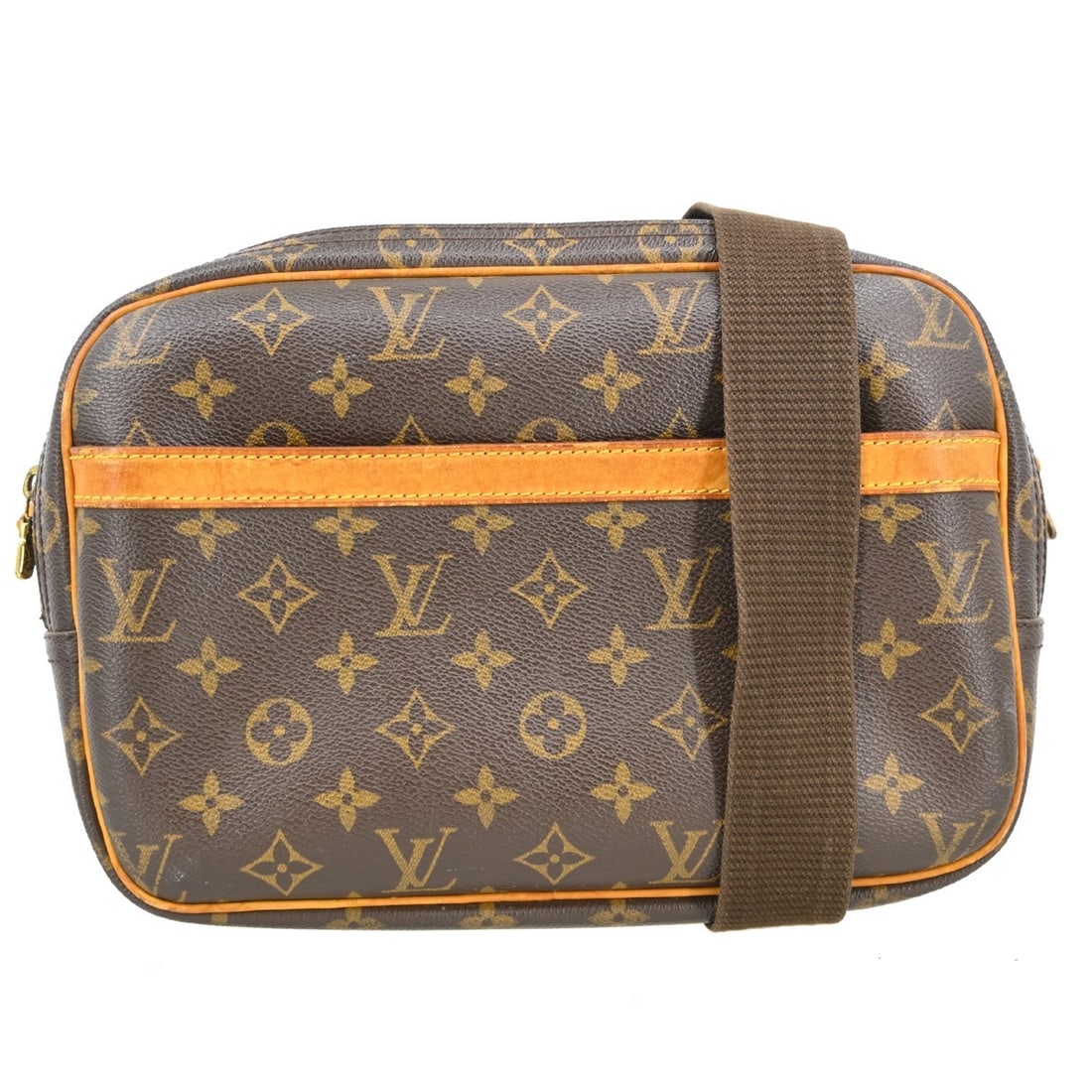 Louis Vuitton Reporter PM Monogram Crossbody Shoulder Bag M45254: Louis Vuitton Reporter PM Monogram Crossbody Shoulder Bag M45254 This Louis Vuitton Reporter PM shoulder bag features the iconic monogram canvas leather exterior with a brown color and logo accents. I