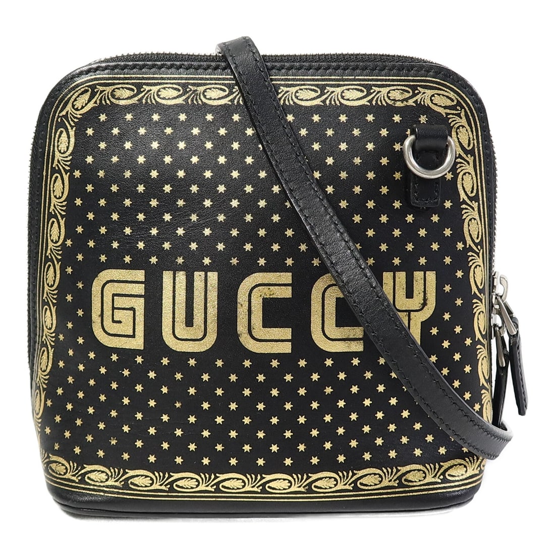 Gucci GG Sega black calfskin mini shoulder bag 511189: Gucci GG Sega black calfskin mini shoulder bag 511189 This Gucci GG Sega Mini shoulder bag is crafted from black calfskin leather, offering a sophisticated and timeless look. Designed for women, the b
