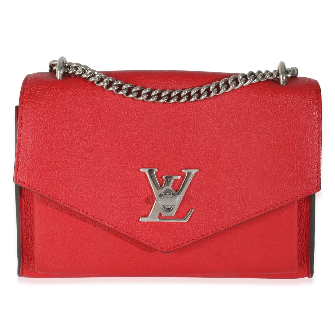 Louis Vuitton Mylockme Chain BB Red Leather Shoulder Bag 2018: Louis Vuitton Mylockme Chain BB Red Leather Shoulder Bag 2018 Introducing the Louis Vuitton Rubis Soft Calfskin Mylockme Chain BB, a stylish shoulder bag crafted from premium leather in a striking red
