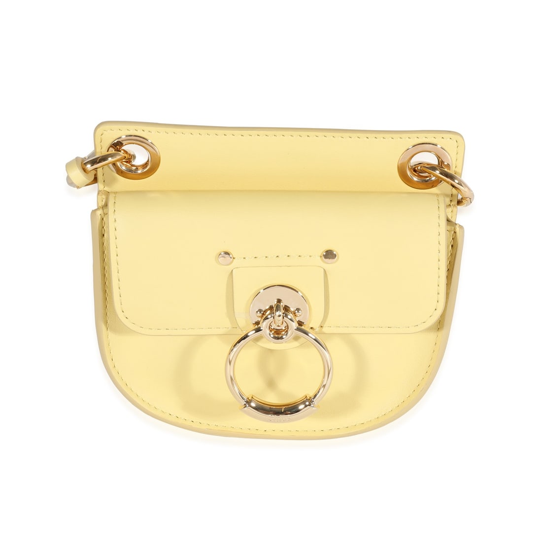 Chloe Mini Flat Yellow Leather Crossbody Pouch: Chloe Mini Flat Yellow Leather Crossbody Pouch Discover the Chloe Raffia Mini Flat Pouch, an elegant accessory perfect for any occasion. This stylish bag features a luxurious leather exterior in a vib