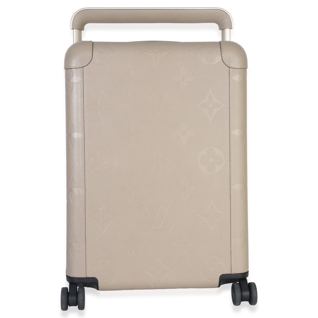 Louis Vuitton Tourterelle Empreinte Horizon 55 Beige Leather Top Handle Bag: Louis Vuitton Tourterelle Empreinte Horizon 55 Beige Leather Top Handle Bag The Louis Vuitton Tourterelle Monogram Empreinte Horizon 55 is a stylish top handle bag crafted from beige leather with addi