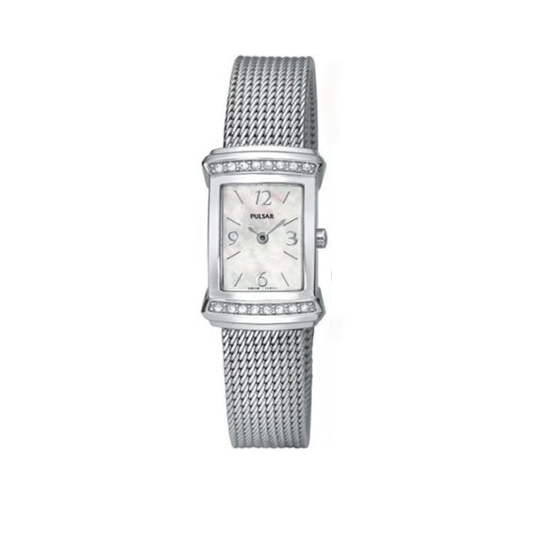 Pulsar PEG641 Ladies Quartz Watch Mother of Pearl Dial Steel Bracelet (1 of 1)