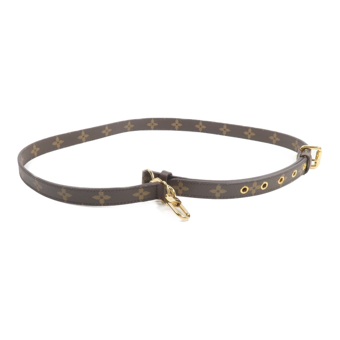 Louis Vuitton Monogram PVC Shoulder Strap 18mm Adjustable GHW: Louis Vuitton Monogram PVC Shoulder Strap 18mm Adjustable GHW This Louis Vuitton adjustable shoulder strap features the iconic monogram design in brown PVC coated canvas. The strap is 18mm wide and is