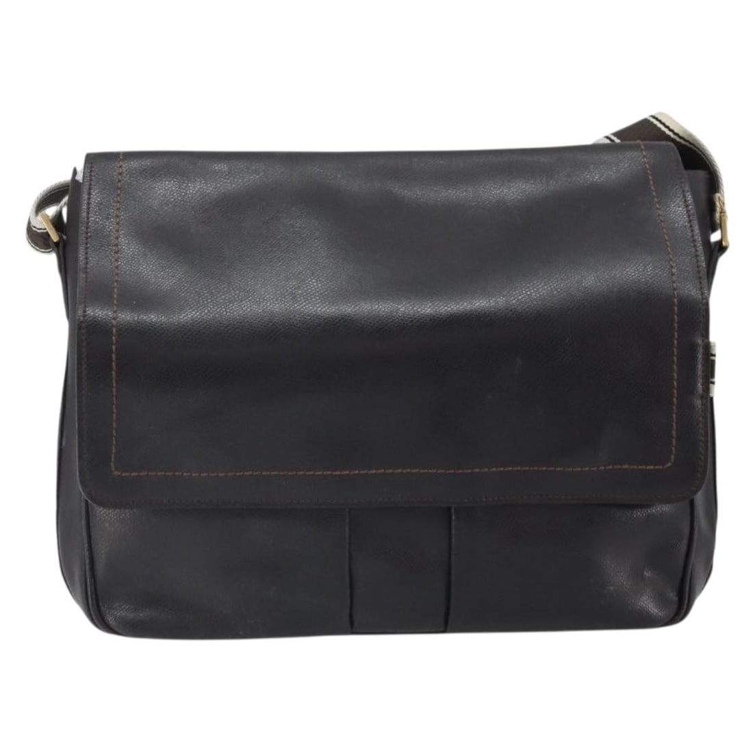 Brown Leather Vintage Shoulder Bag by Salvatore Ferragamo: Brown Leather Vintage Shoulder Bag by Salvatore Ferragamo This Salvatore Ferragamo vintage shoulder bag is crafted from brown leather and designed for women. It features a spacious interior and classi