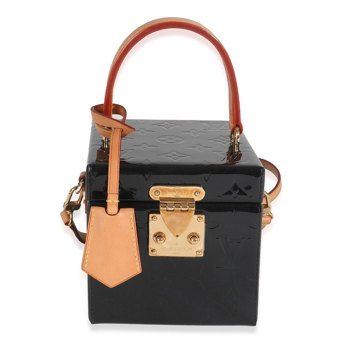 Louis Vuitton Bleecker Box Black Patent Leather Shoulder Bag: Louis Vuitton Bleecker Box Black Patent Leather Shoulder Bag This Louis Vuitton Bleecker Box is crafted from black Monogram Vernis patent leather and features a structured silhouette with both top han