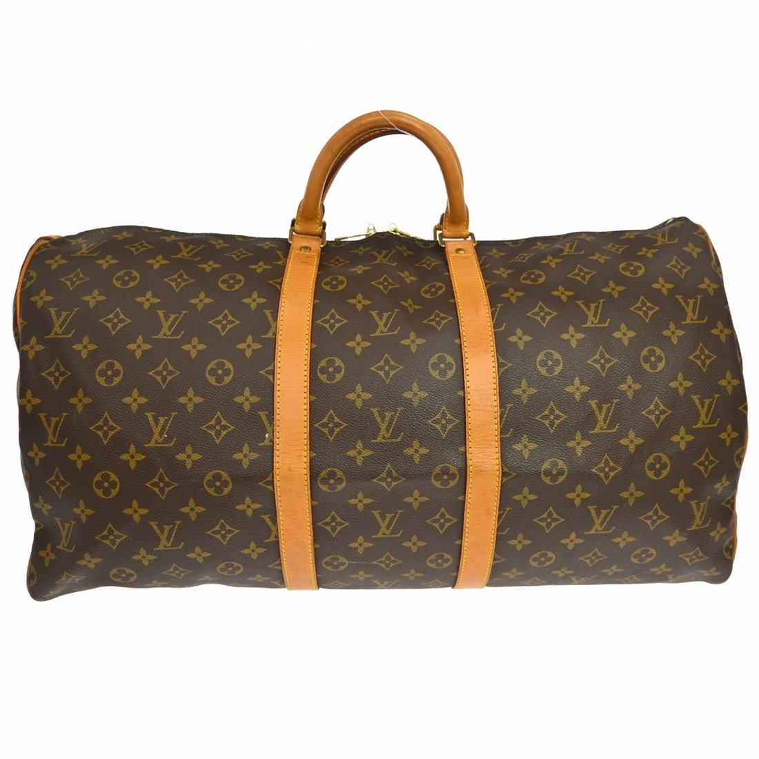 Louis Vuitton Monogram Canvas Keepall Travel Bag 55cm: Louis Vuitton Monogram Canvas Keepall Travel Bag 55cm This Louis Vuitton Keepall Bag features the iconic Monogram canvas in brown and is designed for unisex use. Made in France, it offers ample space 