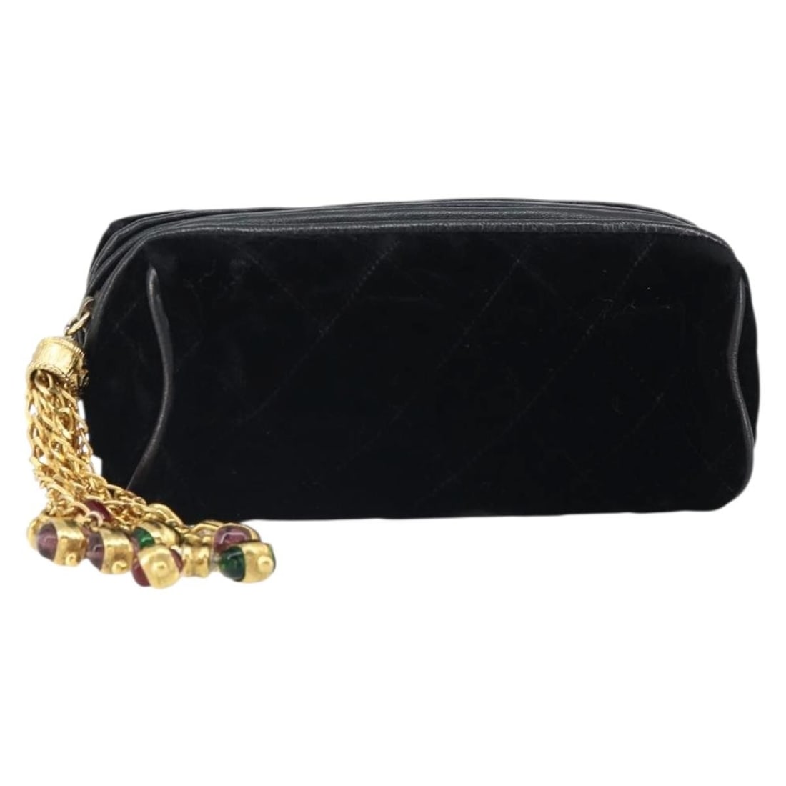 Chanel Gripoix Black Velvet Vintage Clutch (1 of 18)