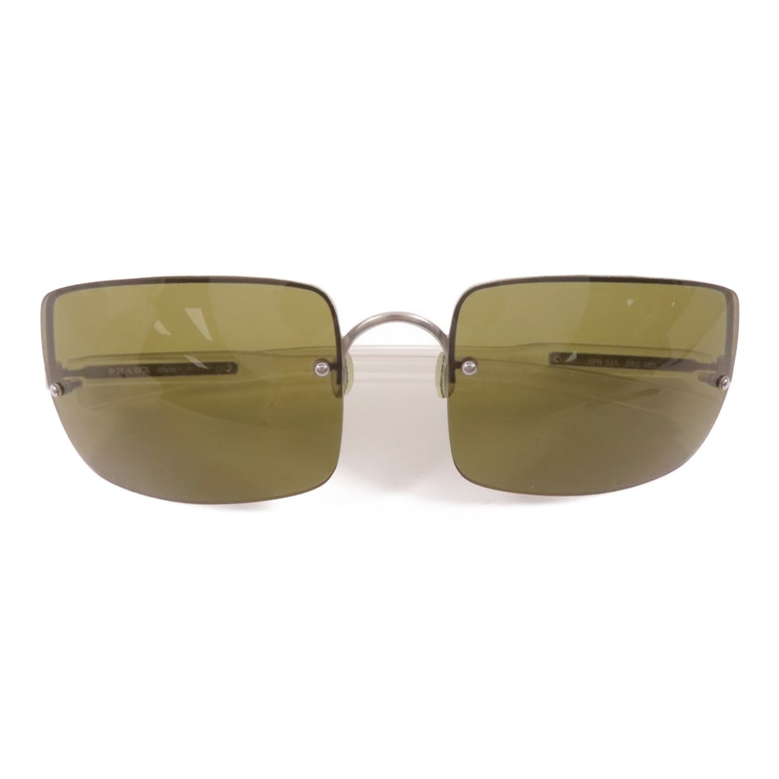 Brown SPR53A Sunglasses by PRADA PVC Frame Italy: Brown SPR53A Sunglasses by PRADA PVC Frame Italy These PRADA SPR53A sunglasses feature a brown PVC frame and offer a stylish look suitable for everyday wear. Crafted in Italy, they exhibit reasonable 