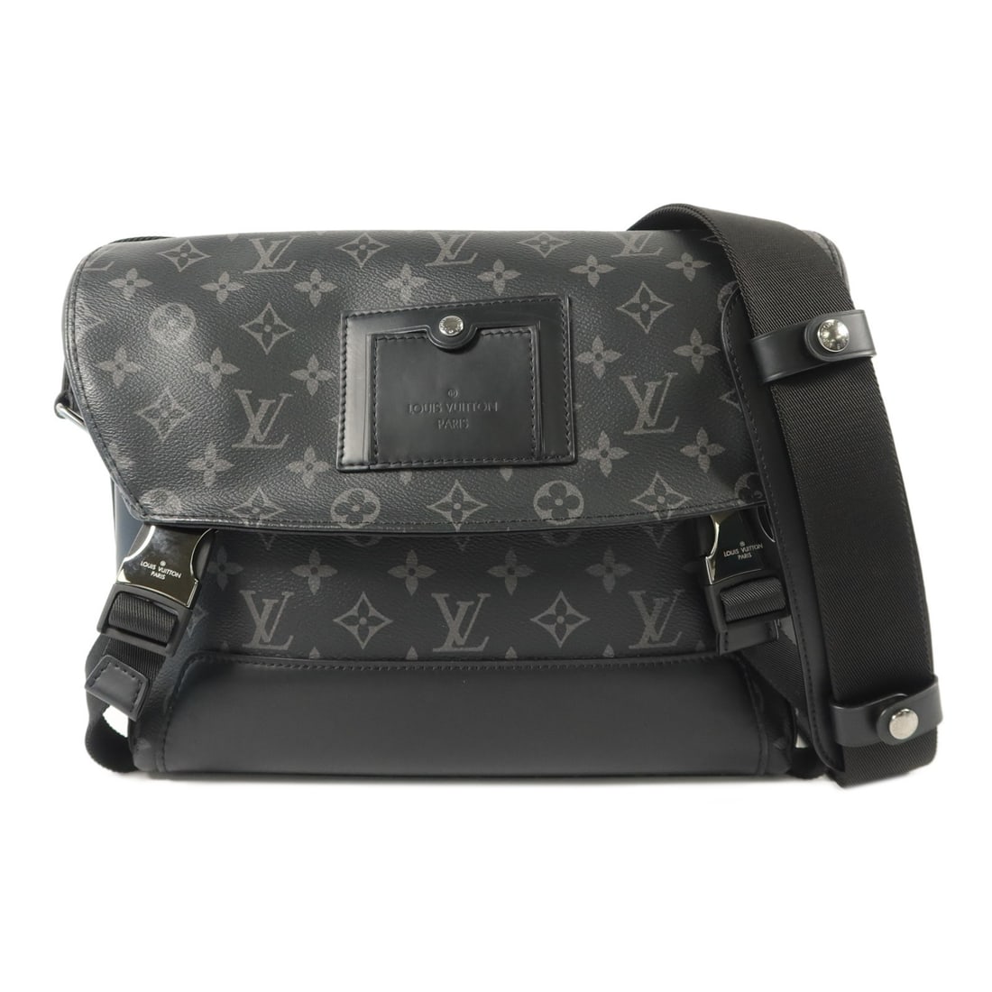 Louis Vuitton Monogram Eclipse Messenger PM Shoulder Bag M40511: Louis Vuitton Monogram Eclipse Messenger PM Shoulder Bag M40511 This Louis Vuitton Messenger PM Voyager shoulder bag features the iconic Monogram Eclipse pattern in black on durable PVC coated canvas.