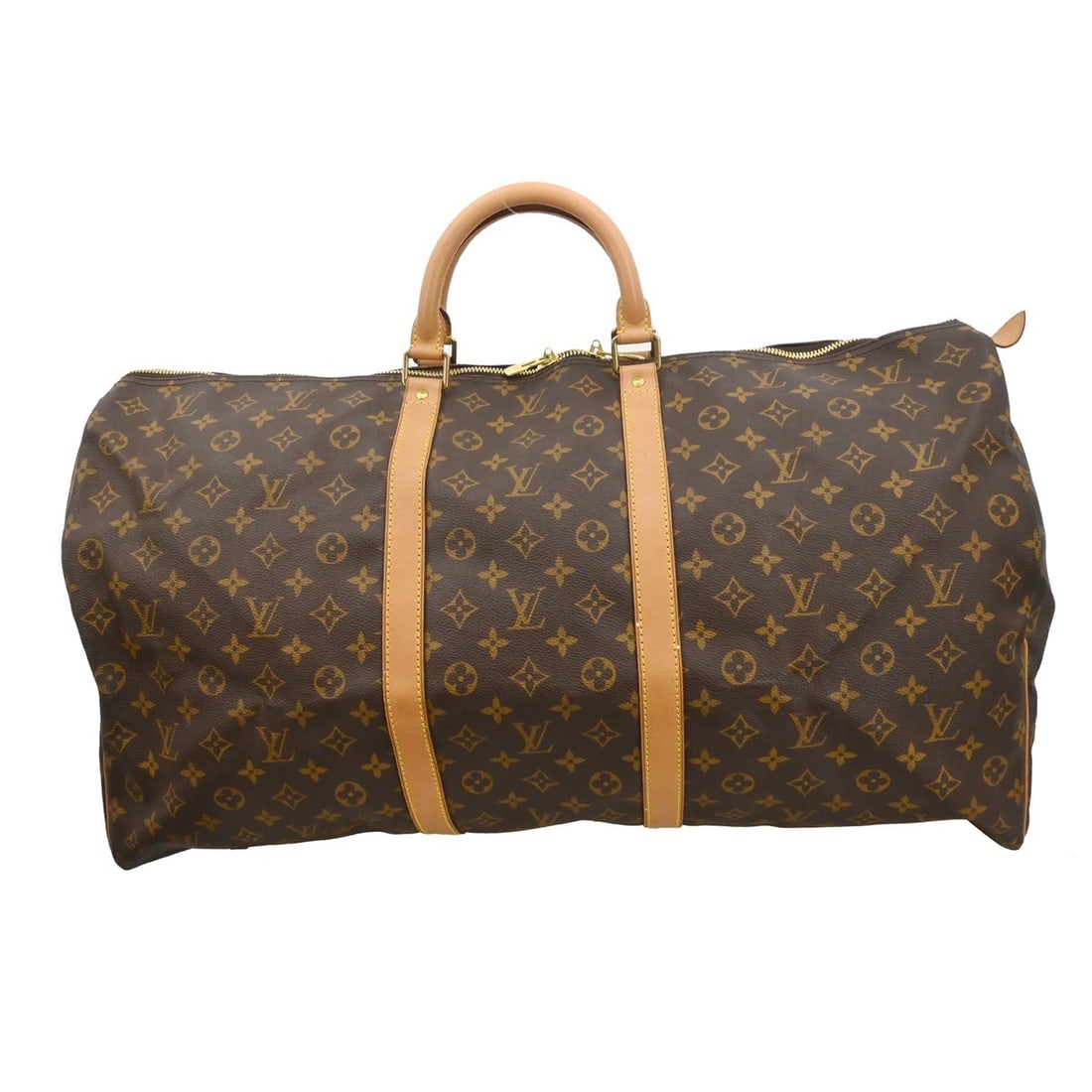 Louis Vuitton Keepall Canvas Travel Bag Brown 60cm x 31cm x 25.5cm: Louis Vuitton Keepall Canvas Travel Bag Brown 60cm x 31cm x 25.5cm This Louis Vuitton Keepall Bag features the iconic monogram canvas in brown. Designed as a unisex travel bag, it offers ample space a