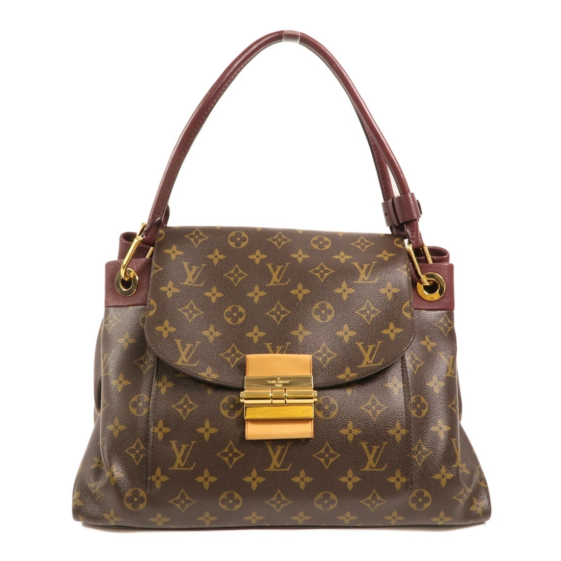 Louis Vuitton Olympe Monogram Brown Shoulder Bag GHW M40579: Louis Vuitton Olympe Monogram Brown Shoulder Bag GHW M40579 This Louis Vuitton Olympe shoulder bag features the iconic monogram pattern in brown PVC coated canvas. Designed for women, it offers a spac