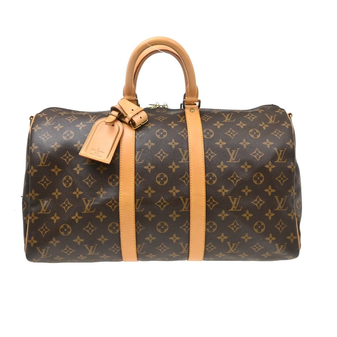 Louis Vuitton Keepall Bandouliere Monogram Canvas Travel Bag: Louis Vuitton Keepall Bandouliere Monogram Canvas Travel Bag This Louis Vuitton Keepall Bandouliere Bag is crafted from the brand's signature monogram canvas in brown. Designed as a unisex travel bag,