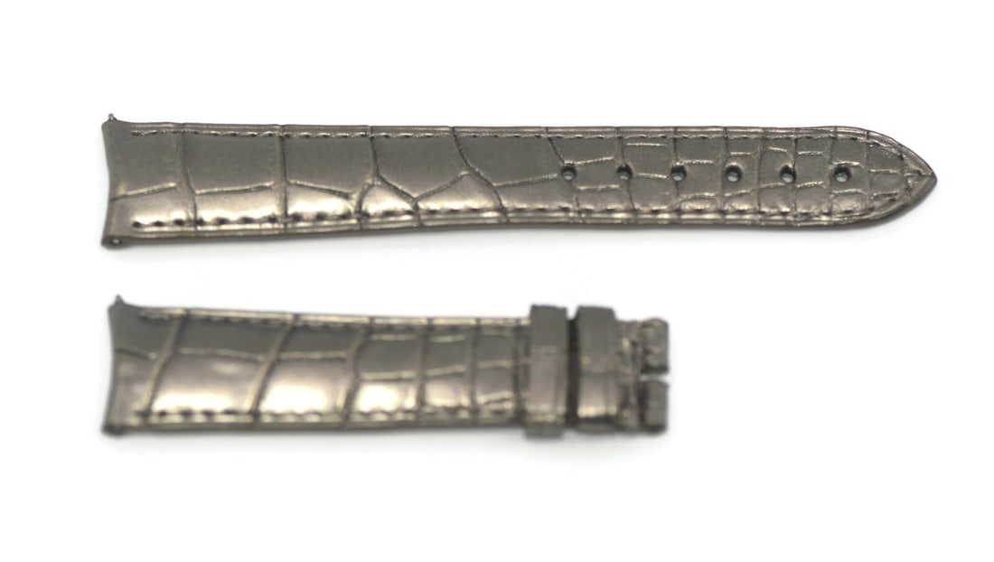 David Yurman Authentic Grey Leather Watch Strap 19mm (1 of 2)