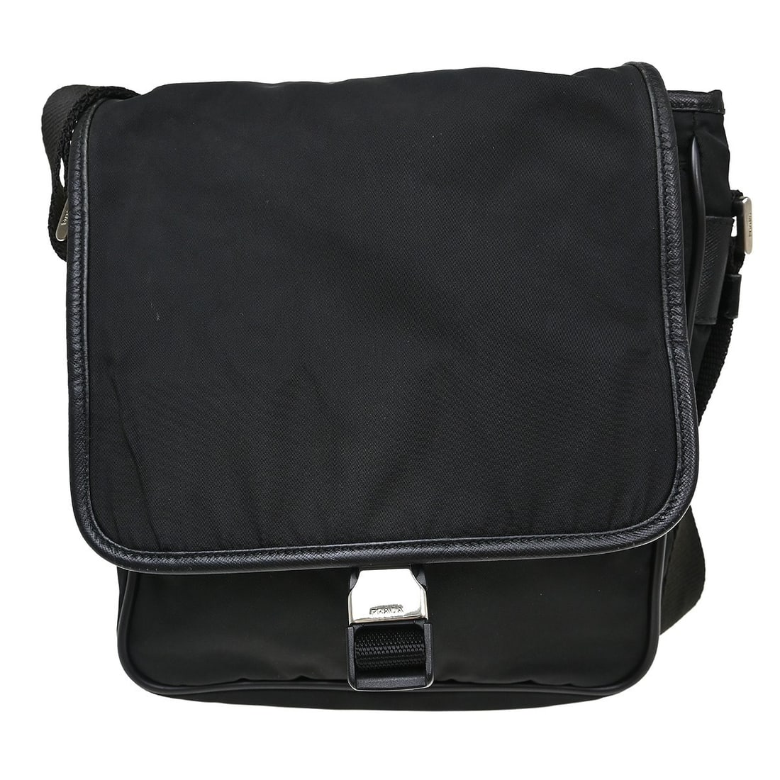 Prada Nylon Black Large Shoulder Bag 8 in: Prada Nylon Black Large Shoulder Bag 8 in This Prada shoulder bag features a black nylon exterior and offers a spacious large size, making it both stylish and practical for everyday use. Designed for 