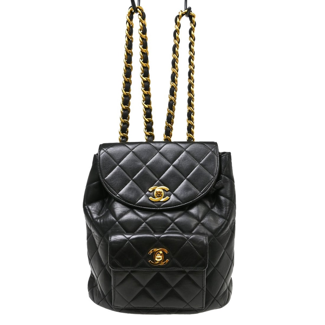 CHANEL Duma black lambskin women s backpack (1 of 13)