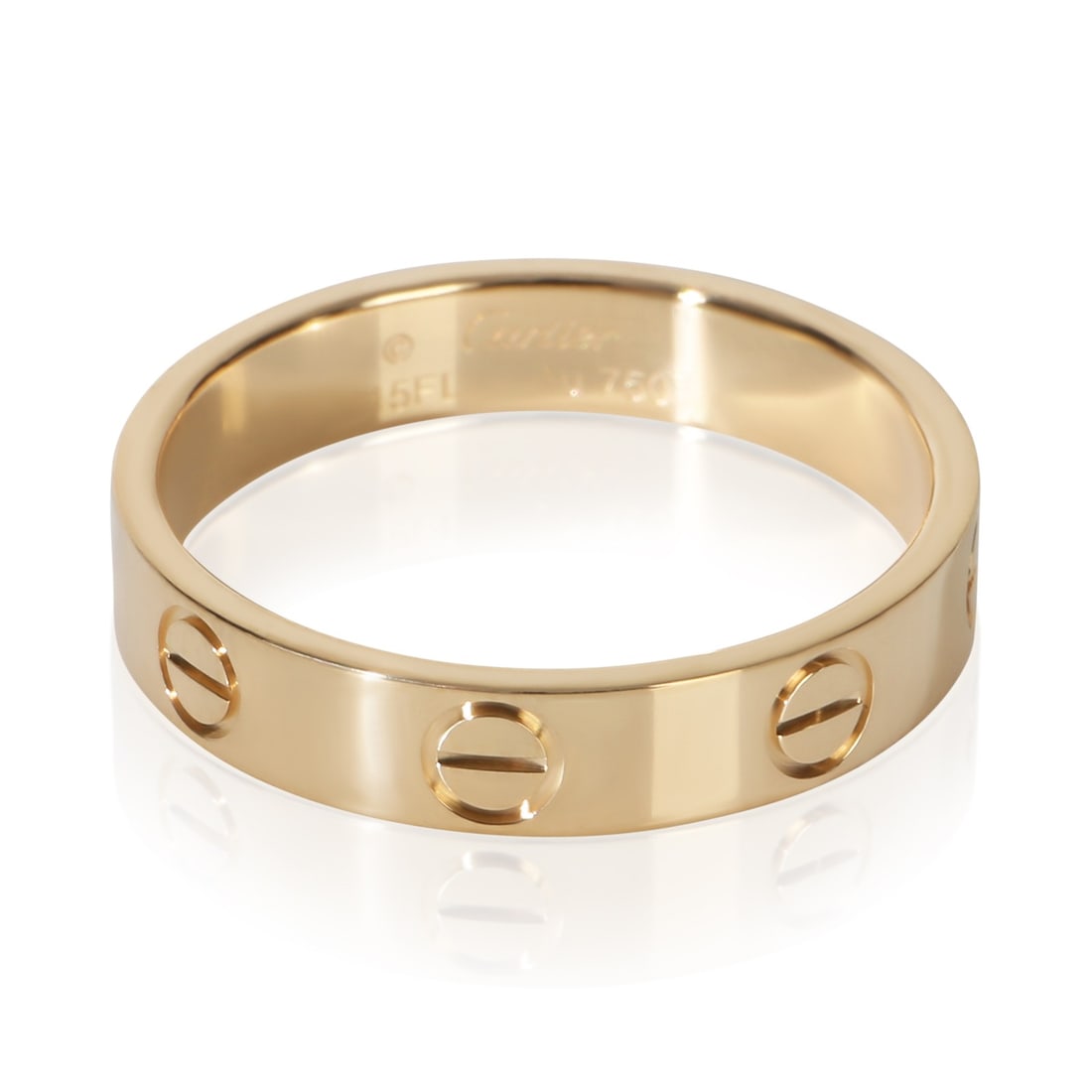 Tiffany & Co. Small Model Love 18k Yellow Gold Ring Size 5.75: Tiffany & Co. Small Model Love 18k Yellow Gold Ring Size 5.75 This Tiffany & Co. Small Model Love Ring is crafted from 18k yellow gold and features a minimalist design without any side or main stones.