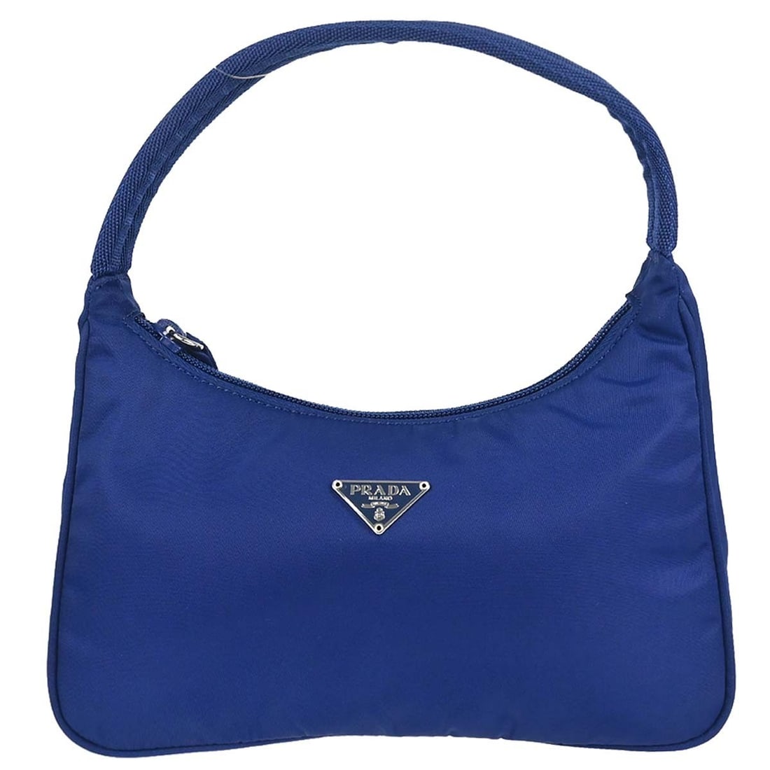Prada Nylon Top Handle Bag Blue Small 9 in: Prada Nylon Top Handle Bag Blue Small 9 in This Prada top handle bag features a compact and stylish design crafted from blue nylon with a small silhouette. The bag is designed for women and showcases 