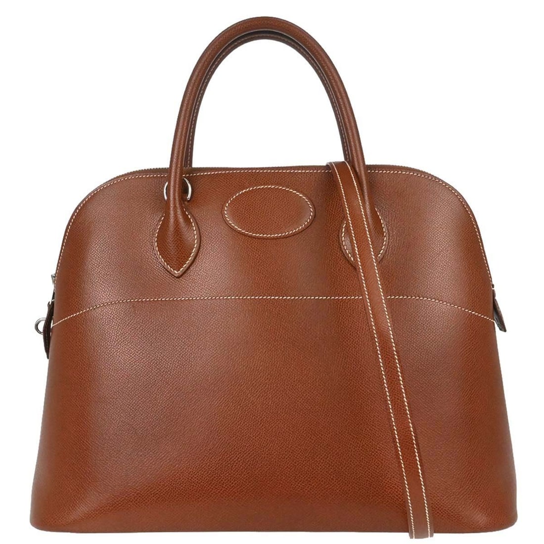 Hermes Bolide 35 Leather Top Handle Bag Brown Detachable Strap (1 of 15)