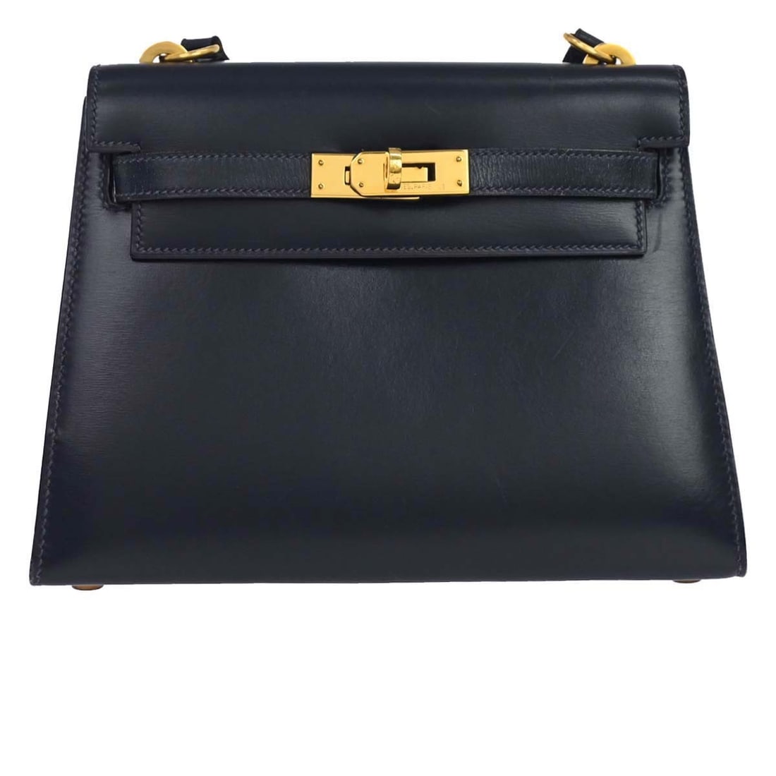 Hermes Mini Kelly 20 Navy Box Calf Shoulder Bag (1 of 15)