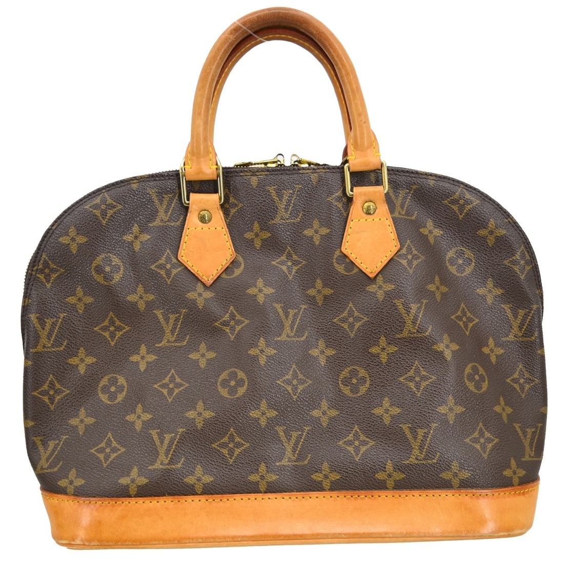Louis Vuitton Alma Brown Canvas Handbag: Louis Vuitton Alma Brown Canvas Handbag This Louis Vuitton Alma Handbag features the iconic Monogram Canvas in brown. Designed for women, the bag is crafted from durable canvas and was made in France.