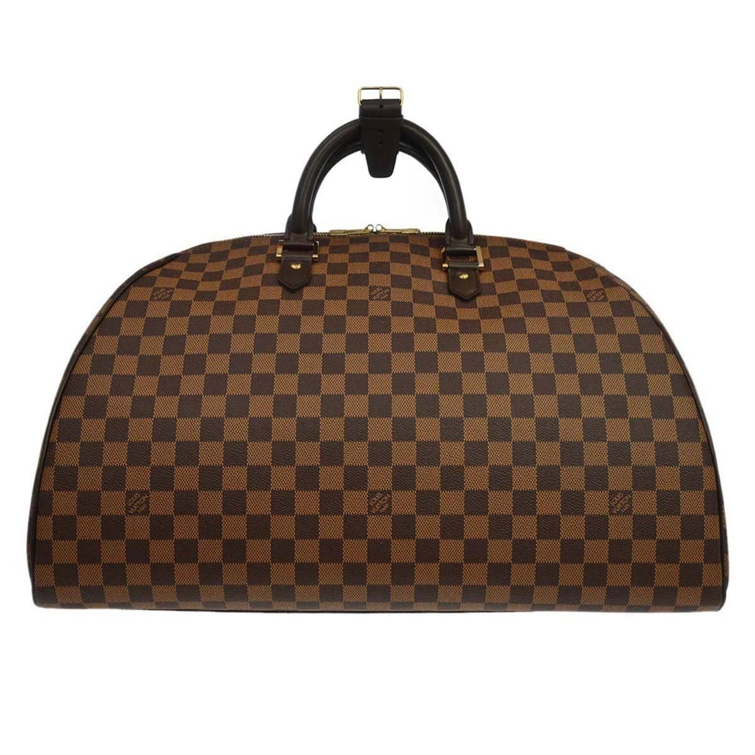 Louis Vuitton Ribera GM Damier canvas top handle bag: Louis Vuitton Ribera GM Damier canvas top handle bag This Louis Vuitton Damier Ribera GM Duffle Handbag features the iconic Damier canvas with leather accents and a top handle design. The bag offers a