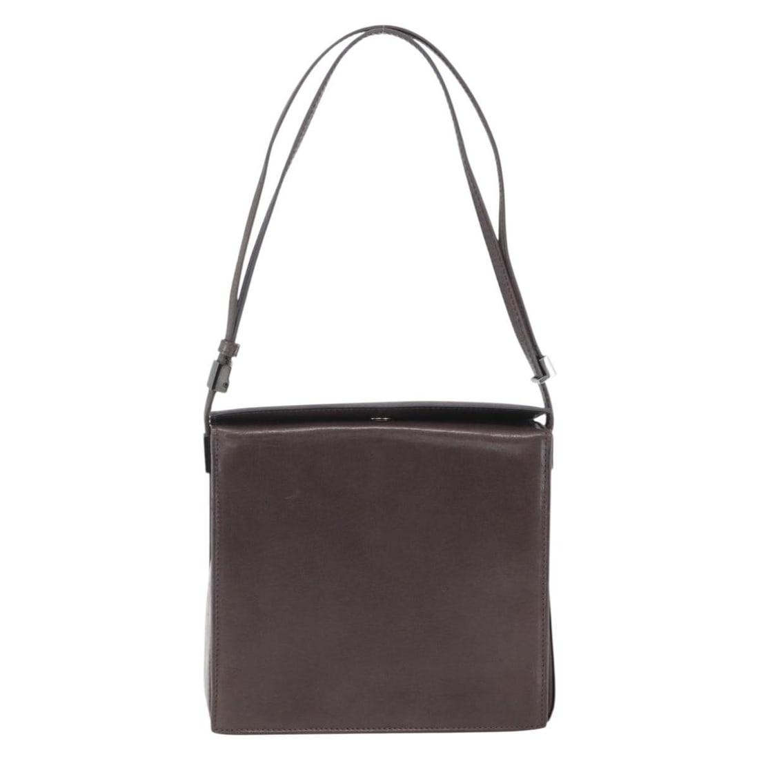 Gucci Leather Shoulder Bag Brown Vintage 17cm x 17cm x 5cm: Gucci Leather Shoulder Bag Brown Vintage 17cm x 17cm x 5cm This pre-owned Gucci vintage shoulder bag is crafted from brown leather and designed for women. It features a compact size suitable for every