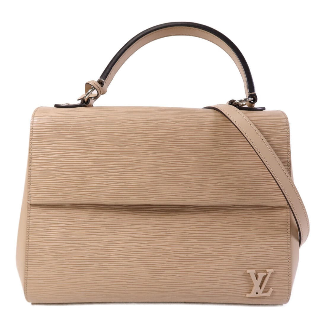 Louis Vuitton Cluny MM Epi Beige 2 Way Shoulder Bag: Louis Vuitton Cluny MM Epi Beige 2 Way Shoulder Bag This Louis Vuitton Cluny MM 2-way shoulder bag is crafted from beige Epi calfskin leather, offering both elegance and versatility. Designed for wome