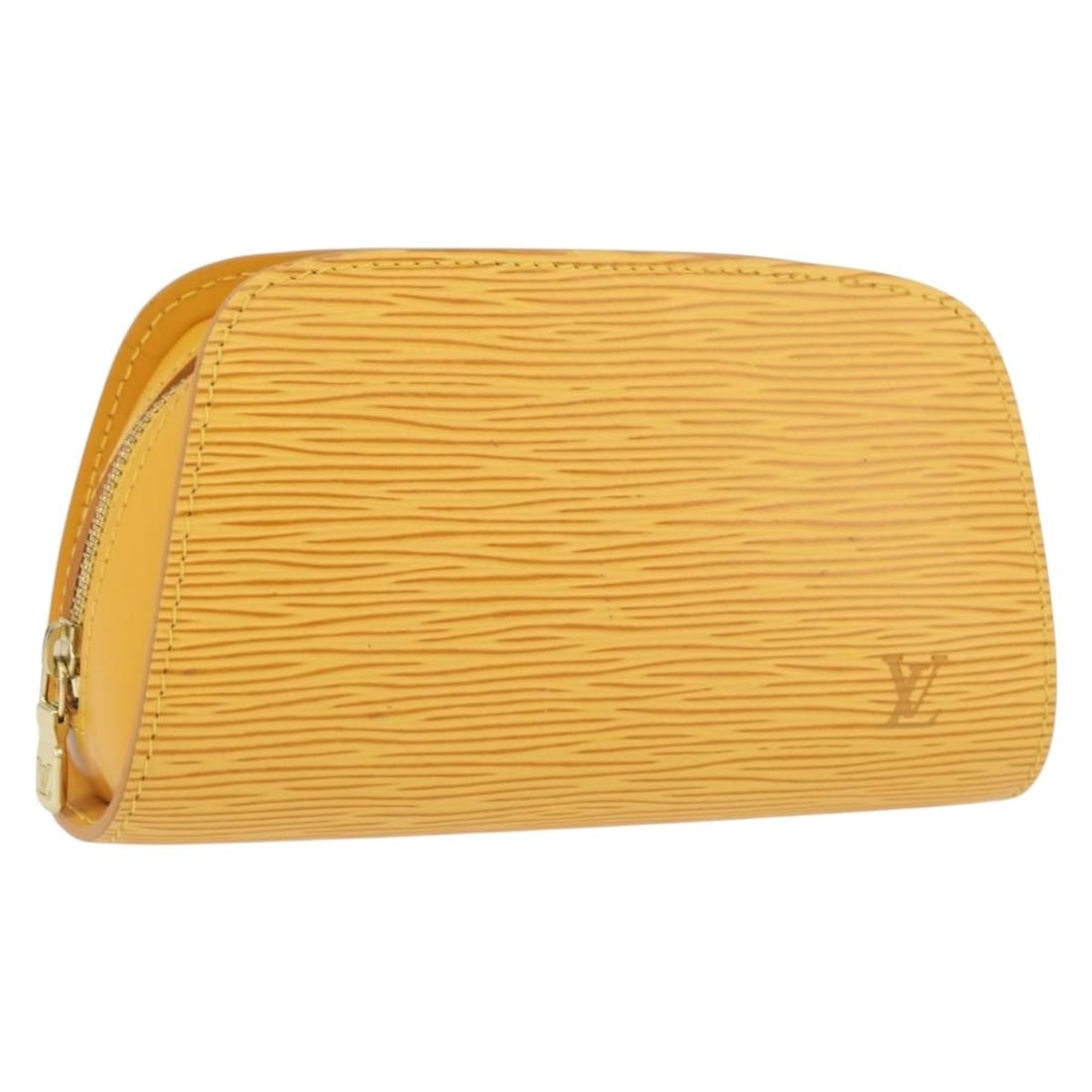 Yellow Epi Leather Dauphine PM Pouch by Louis Vuitton M48449: Yellow Epi Leather Dauphine PM Pouch by Louis Vuitton M48449 This Louis Vuitton Epi Dauphine PM pouch features durable yellow Epi leather with a compact and stylish design. Crafted in France, the pouc