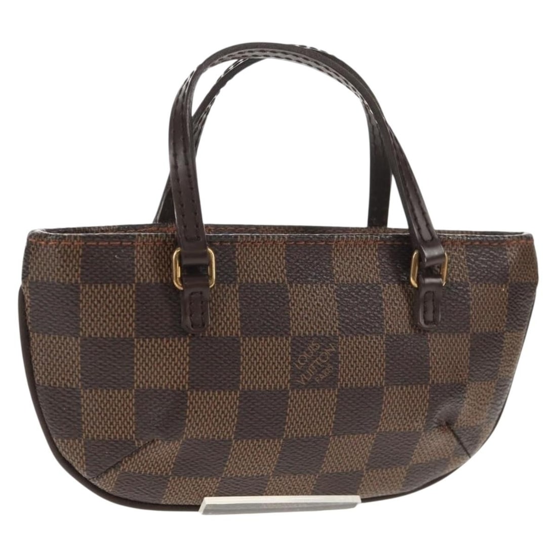 Louis Vuitton Damier canvas Manosque Pochette: Louis Vuitton Damier canvas Manosque Pochette This Louis Vuitton Manosque Pochette is crafted from brown Damier canvas and designed for women. The bag features a compact silhouette with dimensions of 
