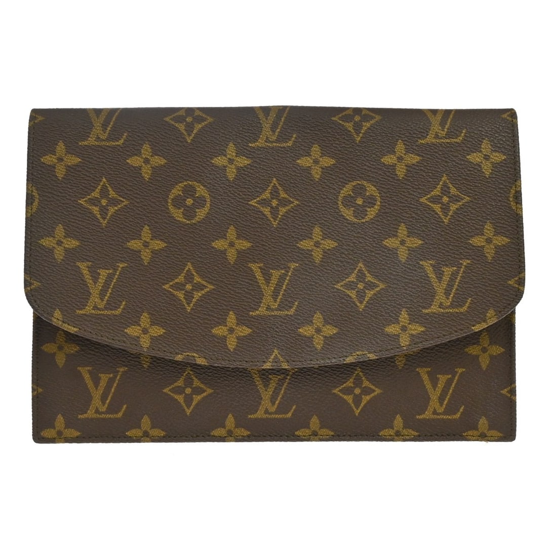 Louis Vuitton Rabat 23 Monogram Canvas Clutch Bag M51931: Louis Vuitton Rabat 23 Monogram Canvas Clutch Bag M51931 This Louis Vuitton Monogram Pochette Rabat 23 clutch bag features the iconic monogram canvas exterior with brown leather handle and strap accen