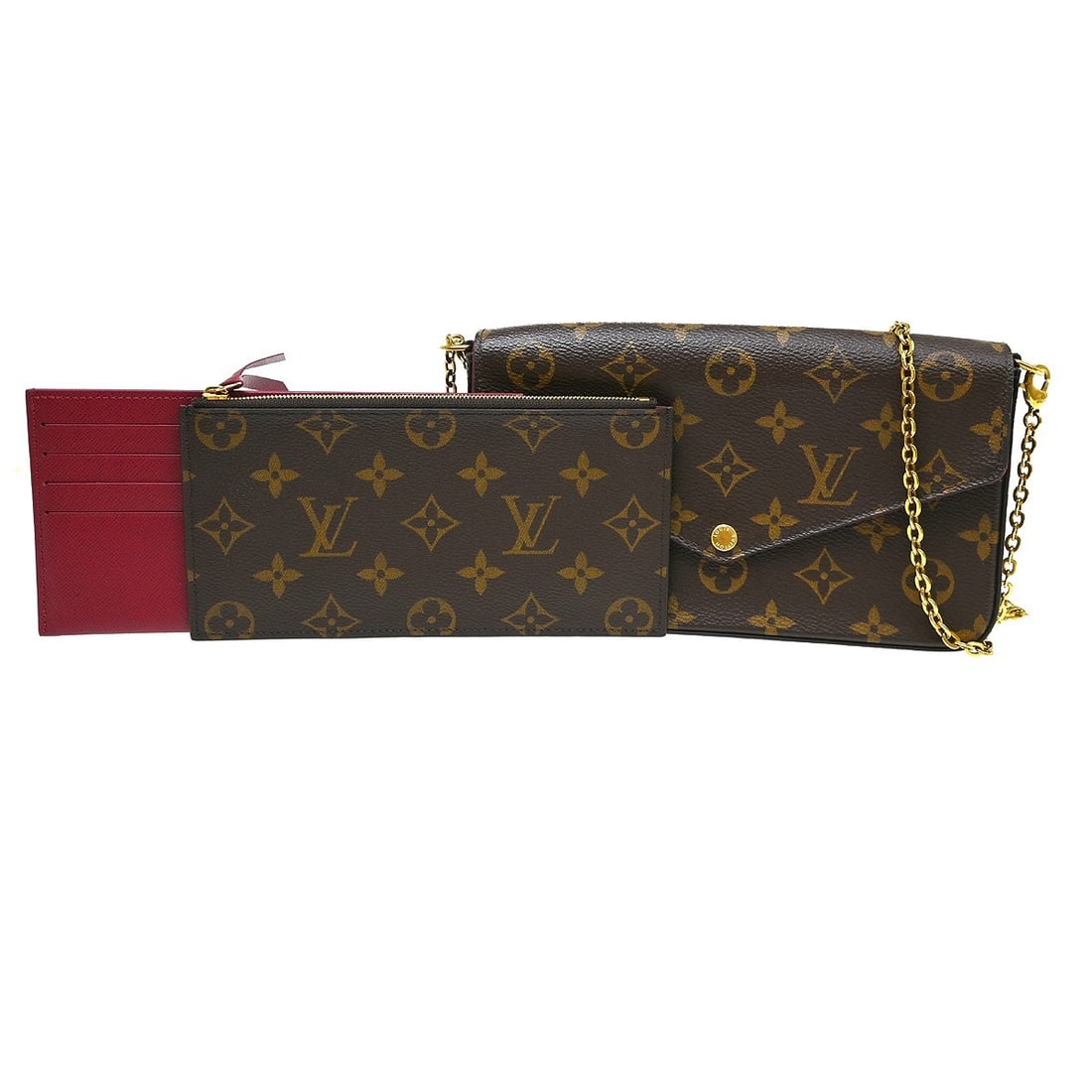 Louis Vuitton Monogram Pochette Felicie Small Shoulder Bag: Louis Vuitton Monogram Pochette Felicie Small Shoulder Bag This Louis Vuitton Pochette Felicie shoulder bag features the signature brown monogram canvas and is designed in a compact, small size. Craft