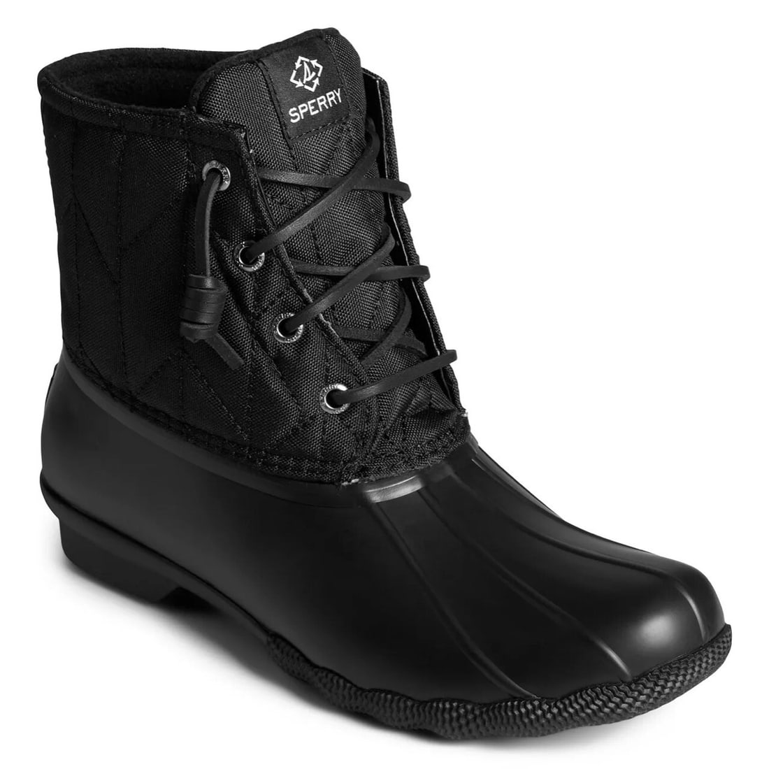 SPERRY Women's Saltwater Seacycled Black Booties Size 9.5 (1 of 8)