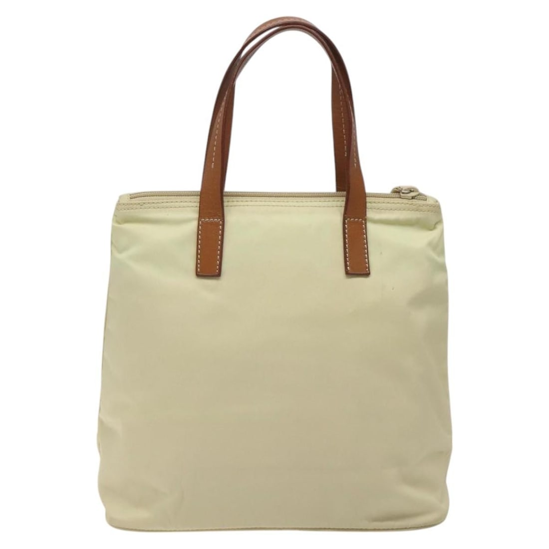 White Nylon Vintage Tote Bag by Prada Italy 25cm: White Nylon Vintage Tote Bag by Prada Italy 25cm This Prada Vintage Tote is crafted from white nylon and features a spacious design suitable for everyday use. Made in Italy, this tote is designed for 