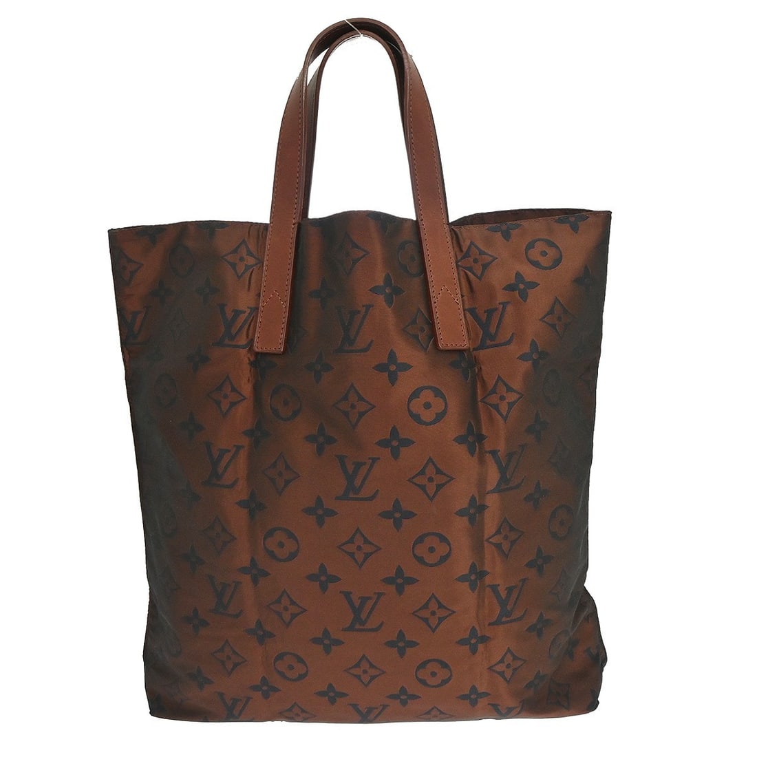 Louis Vuitton Cabas Escapard Monogram Nylon Tote Bag: Louis Vuitton Cabas Escapard Monogram Nylon Tote Bag This Louis Vuitton Monogram Cabas Escapard tote bag features the iconic monogram pattern on a brown nylon exterior, complemented by double leather 