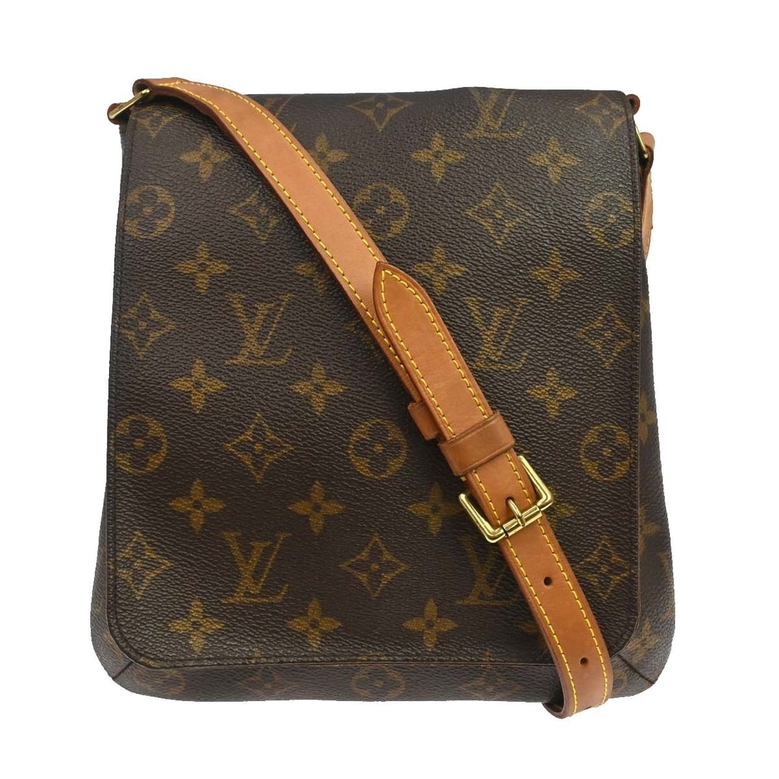 Louis Vuitton Musette Salsa Monogram Canvas Shoulder Bag: Louis Vuitton Musette Salsa Monogram Canvas Shoulder Bag This Louis Vuitton Musette Salsa handbag features the iconic Monogram canvas in brown, designed for unisex use. The bag shows visible signs of 