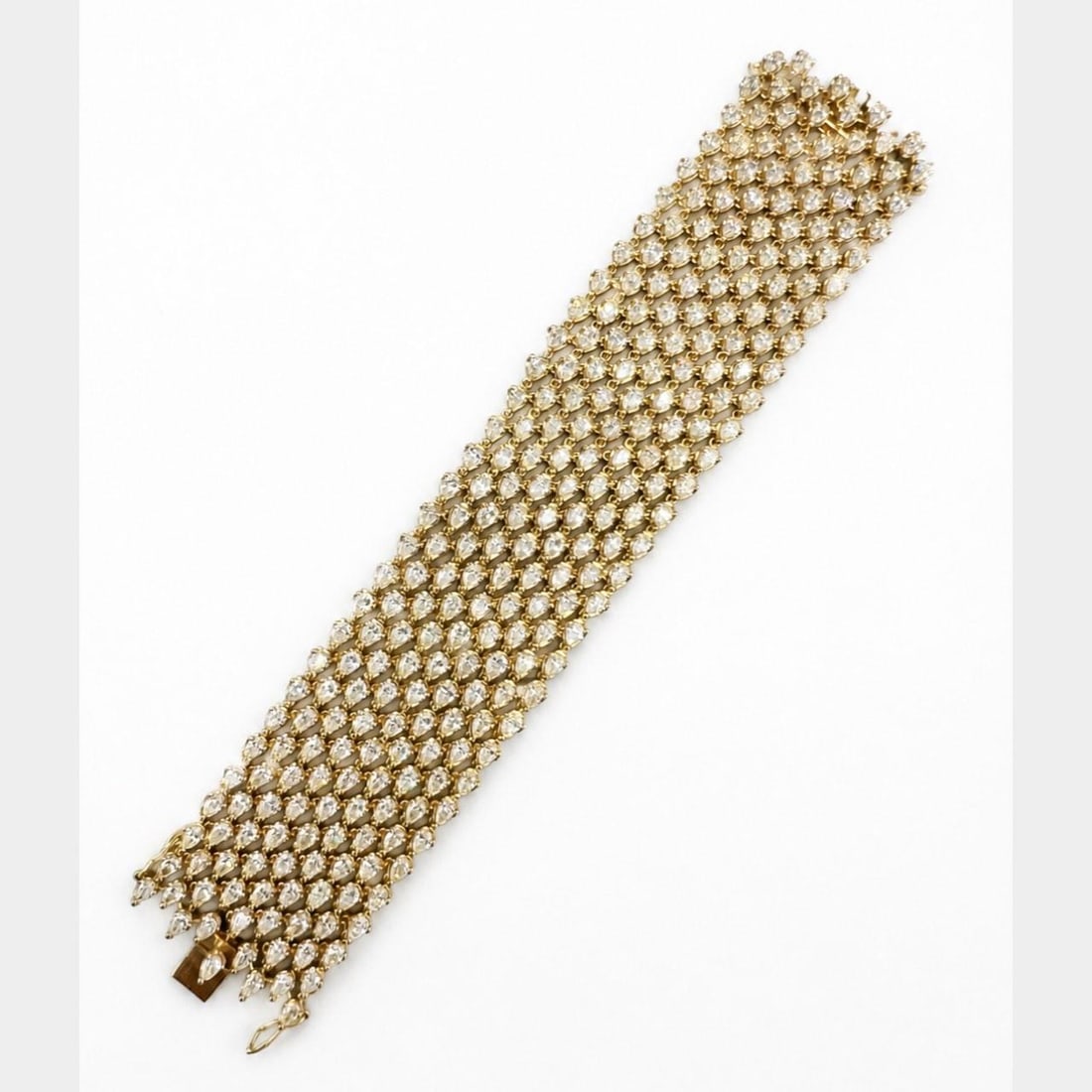 Diamond Bracelet 18K Yellow Gold 40 Ct 270 Stones (1 of 3)
