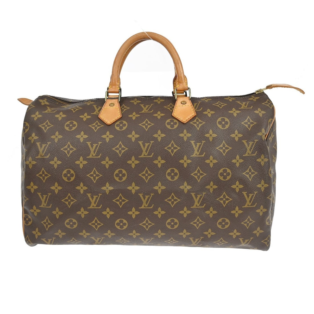 Louis Vuitton Speedy Canvas Brown Handbag 40cm x 26cm x 19cm: Louis Vuitton Speedy Canvas Brown Handbag 40cm x 26cm x 19cm This Louis Vuitton Speedy handbag features the iconic Monogram canvas in brown, complemented by leather accents. Designed for women, the ba
