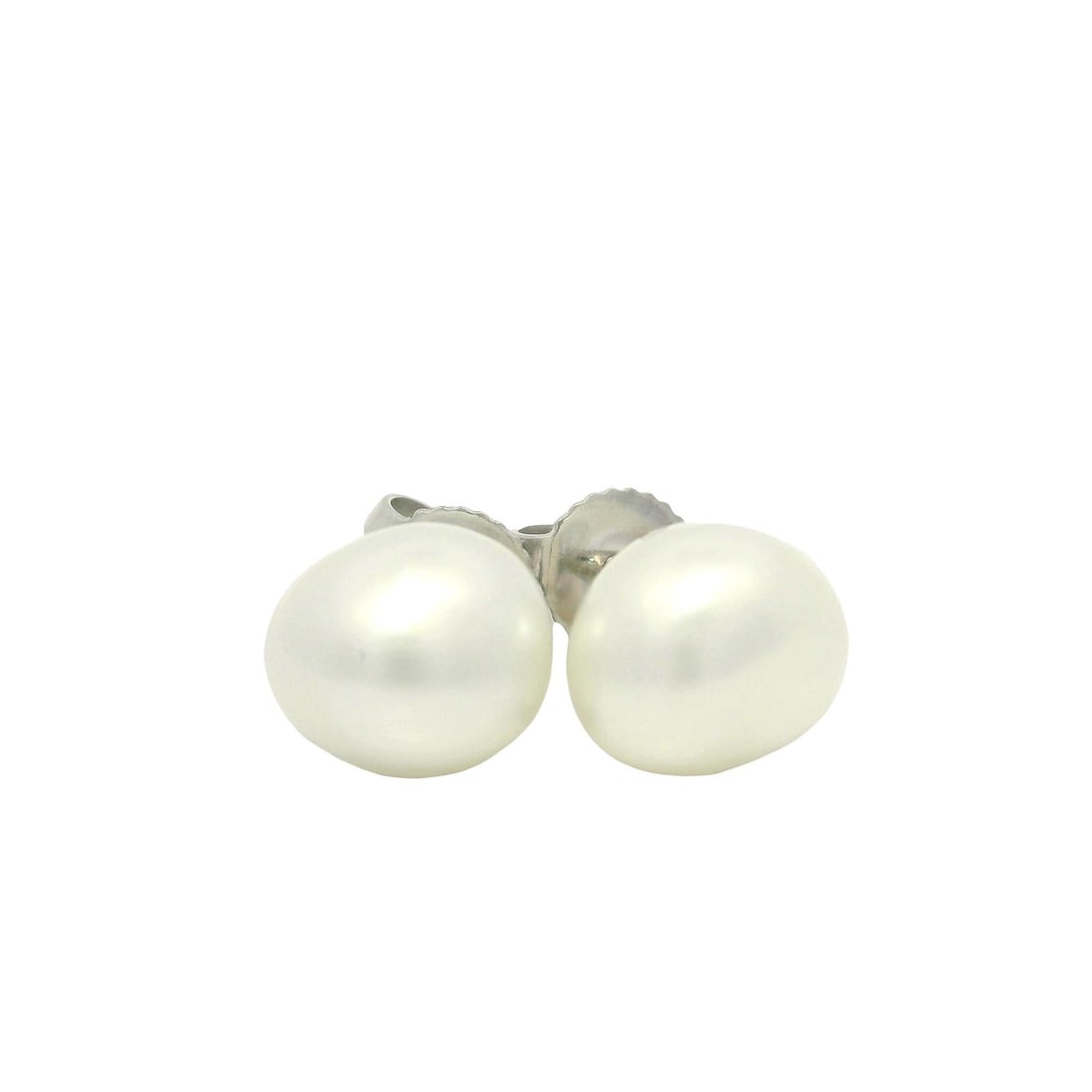 Tiffany & Co. 18k Gold Baroque Pearl Stud Earrings with Butterfly Closures (1 of 9)