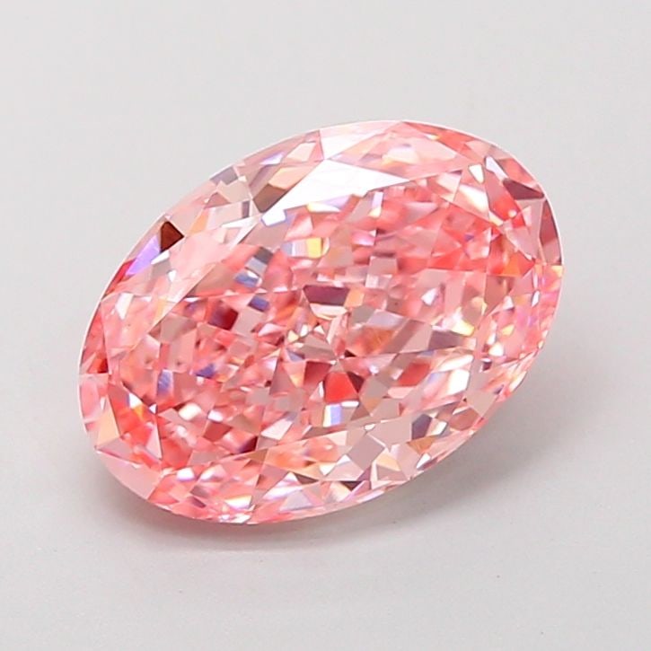 Loose Diamond - OVAL 2.75ct Fancy Vivid Pink VVS2: Loose Diamond - OVAL 2.75ct Fancy Vivid Pink VVS2 Source: This is a real non-mined Diamond that has been grown in a lab Shape: OVAL Carats: 2.75 Color: Fancy Vivid Pink Certification: IGI Video: