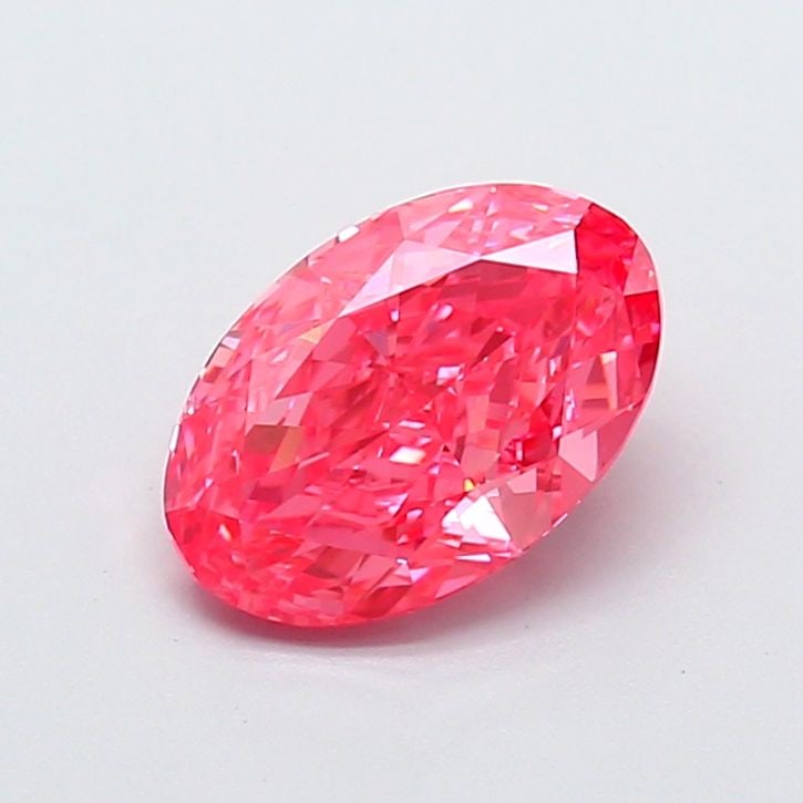 Loose Diamond - OVAL 1.59ct Fancy Vivid Pink VVS2: Loose Diamond - OVAL 1.59ct Fancy Vivid Pink VVS2 Source: This is a real non-mined Diamond that has been grown in a lab Shape: OVAL Carats: 1.59 Color: Fancy Vivid Pink Certification: IGI Video:
