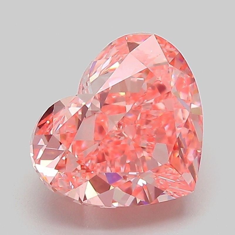 Loose Diamond - HEART 3.02ct Fancy Vivid Pink VS1: Loose Diamond - HEART 3.02ct Fancy Vivid Pink VS1 Source: This is a real non-mined Diamond that has been grown in a lab Shape: HEART Carats: 3.02 Color: Fancy Vivid Pink Certification: IGI Video: