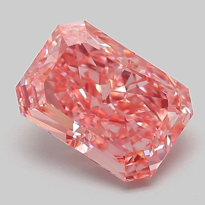 Loose Diamond - RADIANT 2.1ct Fancy Vivid Pink VS1: Loose Diamond - RADIANT 2.1ct Fancy Vivid Pink VS1 Source: This is a real non-mined Diamond that has been grown in a lab Shape: RADIANT Carats: 2.1 Color: Fancy Vivid Pink Certification: IGI Video: