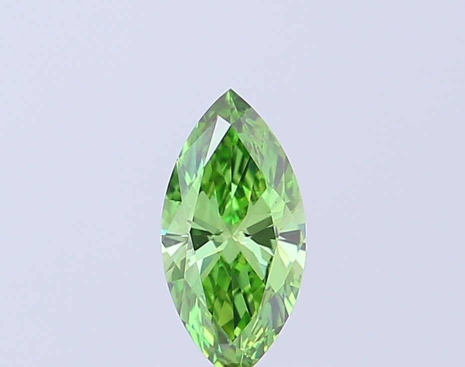 Loose Diamond - MARQUISE 0.58ct Fancy Vivid Green VS1: Loose Diamond - MARQUISE 0.58ct Fancy Vivid Green VS1 Source: This is a real non-mined Diamond that has been grown in a lab Shape: MARQUISE Carats: 0.58 Color: Fancy Vivid Green Certification: IGI Vid