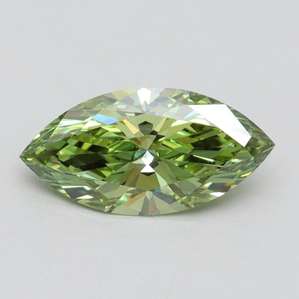Loose Diamond - MARQUISE 1.5ct Fancy Vivid Green VS1: Loose Diamond - MARQUISE 1.5ct Fancy Vivid Green VS1 Source: This is a real non-mined Diamond that has been grown in a lab Shape: MARQUISE Carats: 1.5 Color: Fancy Vivid Green Certification: IGI Video