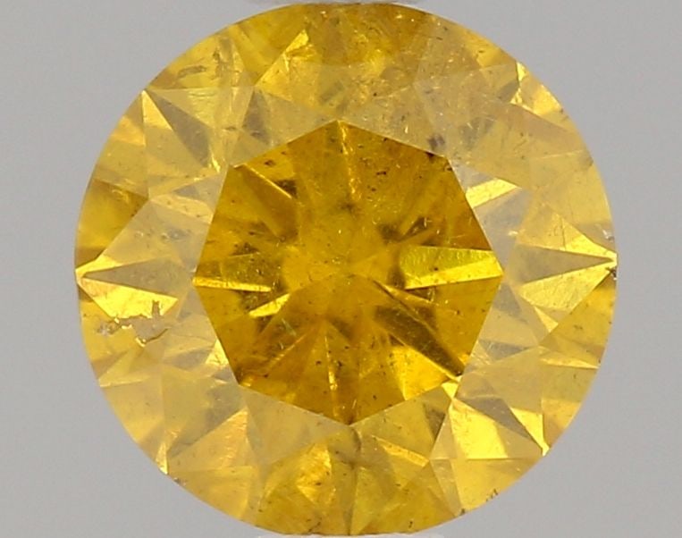 Loose Diamond - ROUND 0.6ct Fancy Vivid Orangey Yellow I1: Loose Diamond - ROUND 0.6ct Fancy Vivid Orangey Yellow I1 Source: Natural Shape: ROUND Carats: 0.6 Color: Fancy Vivid Orangey Yellow Certification: GIA Video: Video Link PLEASE NOTE: Framed, Large,