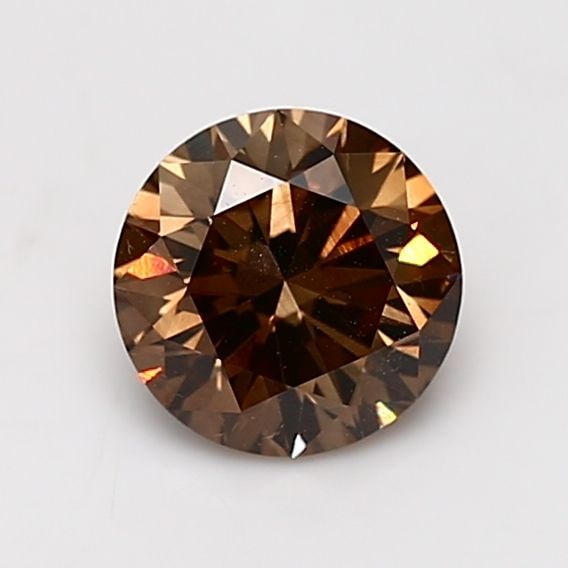 Loose Diamond - ROUND 1.19ct Fancy Dark Orangey Brown VS2: Loose Diamond - ROUND 1.19ct Fancy Dark Orangey Brown VS2 Source: Natural Shape: ROUND Carats: 1.19 Color: Fancy Dark Orangey Brown Certification: GIA Video: